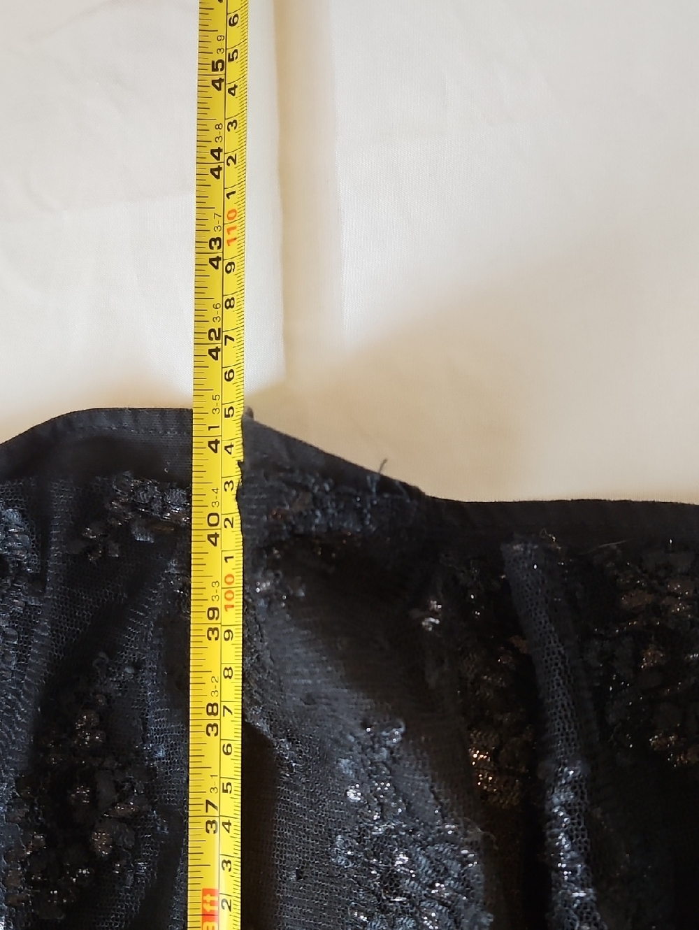 Lip Service Black A-Line Full Length Skirt with Zipper and Sparkley Lace Back - Picture 8 of 9